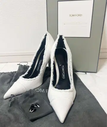 TOMFORD 톰포드 펌프스 데님 화이트 하이힐