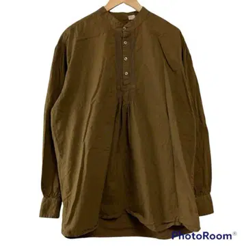 초레어 SCULLY 밴드 카라 노카라 긴팔 코튼 셔츠