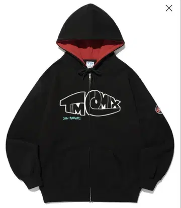 TIMCOMIX 스피드 레이싱 후드티 지퍼업 블랙