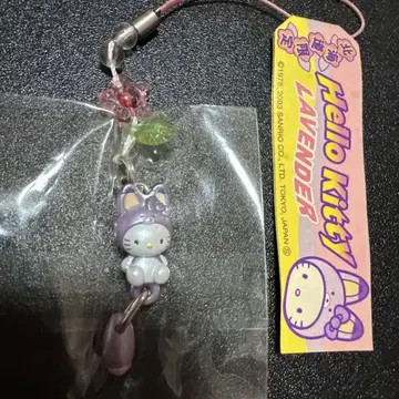 홋카이도 한정판 헬로키티 라벤더 키타여우 장식