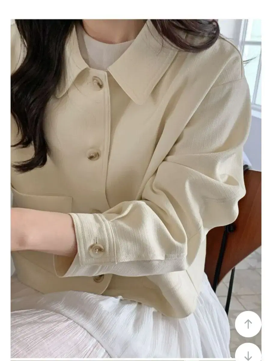 빅사이즈 아이보리 자켓