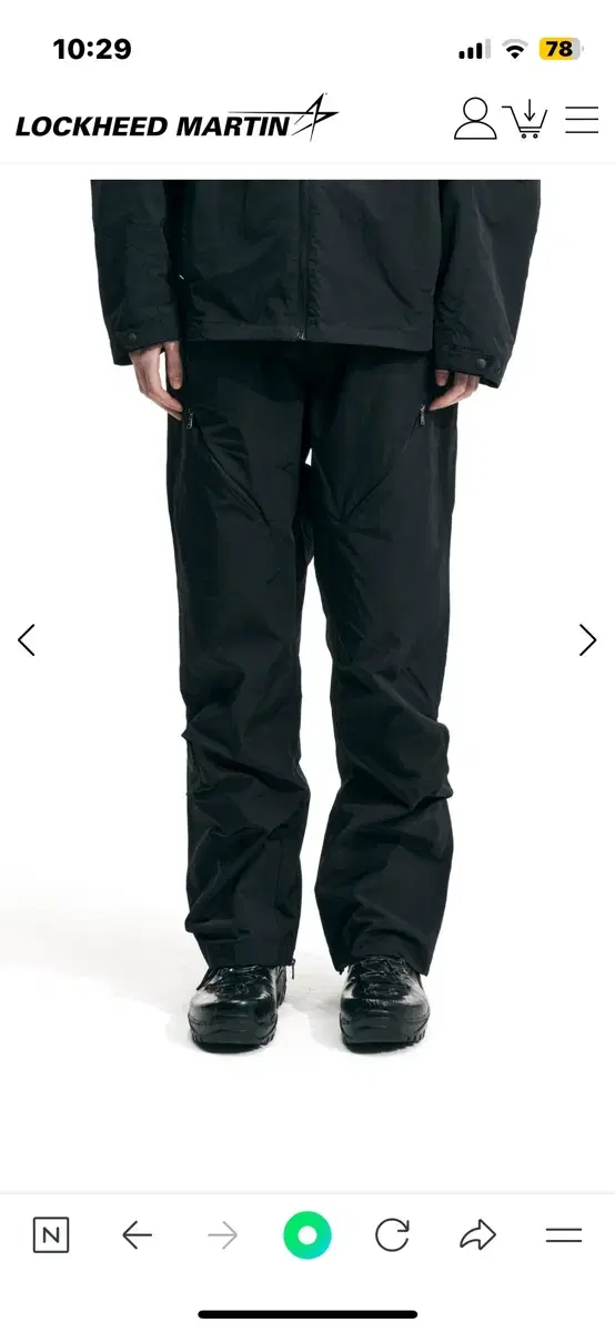 록히드마틴 SPLIT ZIPPER PANTS (BLACK)