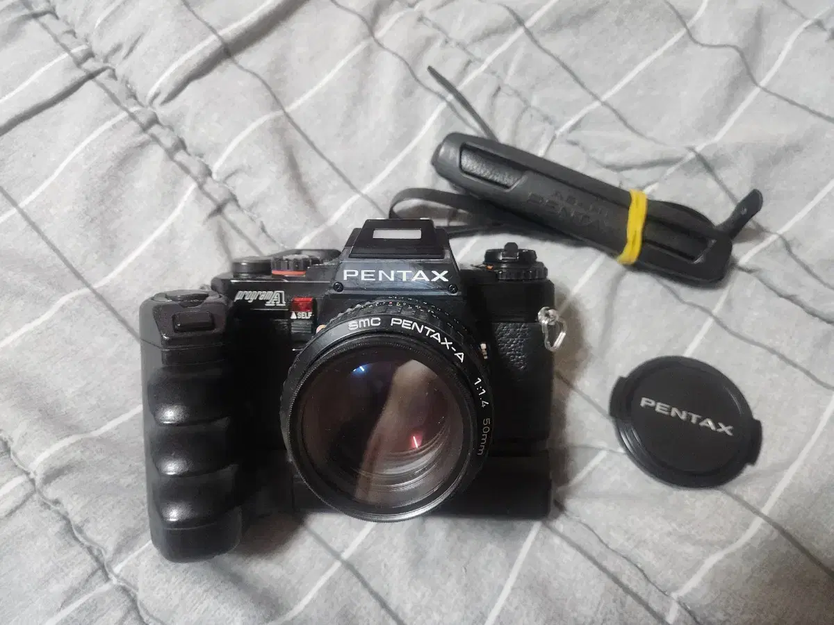 펜탁스 프로그램A 바디및 50mm f1.4렌즈 + 모터드라이버 셋트
