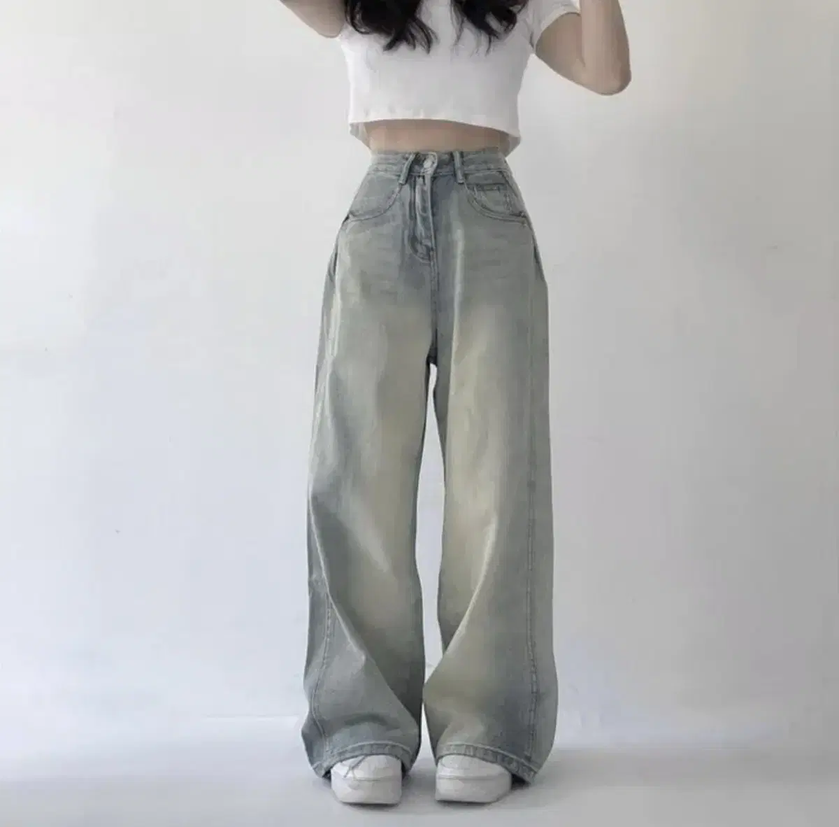 빈티지 와이드 데님 청바지 새상품