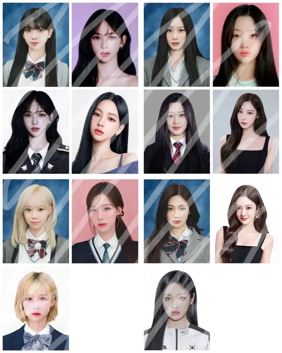 에스파 카리나 지젤 윈터 닝닝 증명사진 비공굿