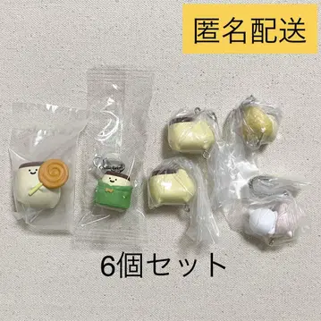 문구와 함께 가챠가챠 캡슐 토이 푸딩 6개 세트