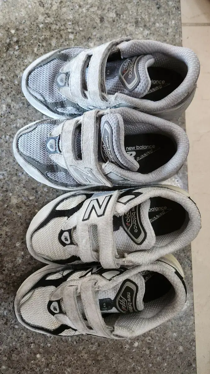 뉴발란스 990v6 키즈 사이즈 170 그레이+아이보리