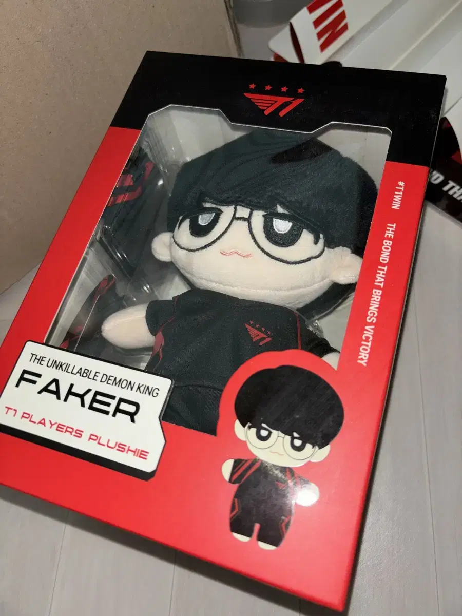 T1 티원 페이커 Faker 이상혁 20cm 인형 미개봉 후드티 월즈