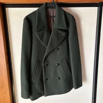 폴 스미스 다크 그린 더블 브레스트 피 코트
