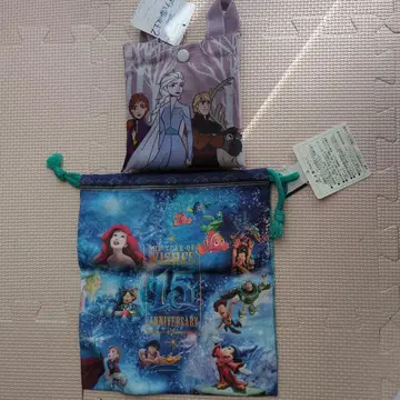안나와 눈의 여왕 접이식 수납 백과 디즈니씨 15주년 복조리 미사용