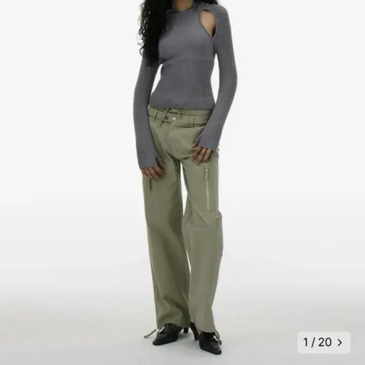 PARTIMENTO WOMAN ♥ DOUBLE LAYERED WAIST CARGO PANTS PARTIMENTO