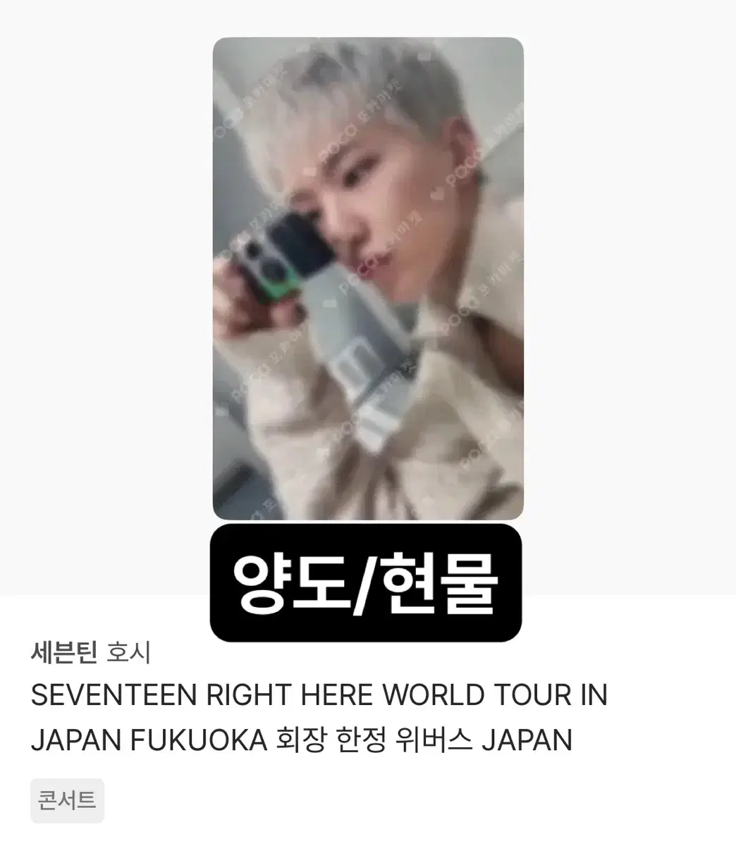 급처)세븐틴 회장한정 호시 포카 양도 정한원우민규분철이즈위캐럿존