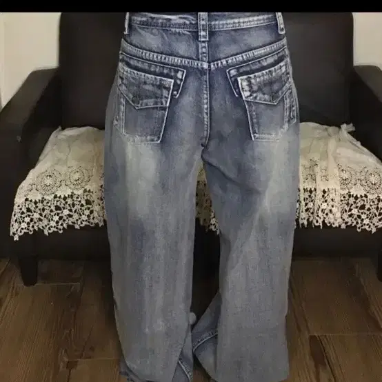 포켓 와이드 빈티지데님