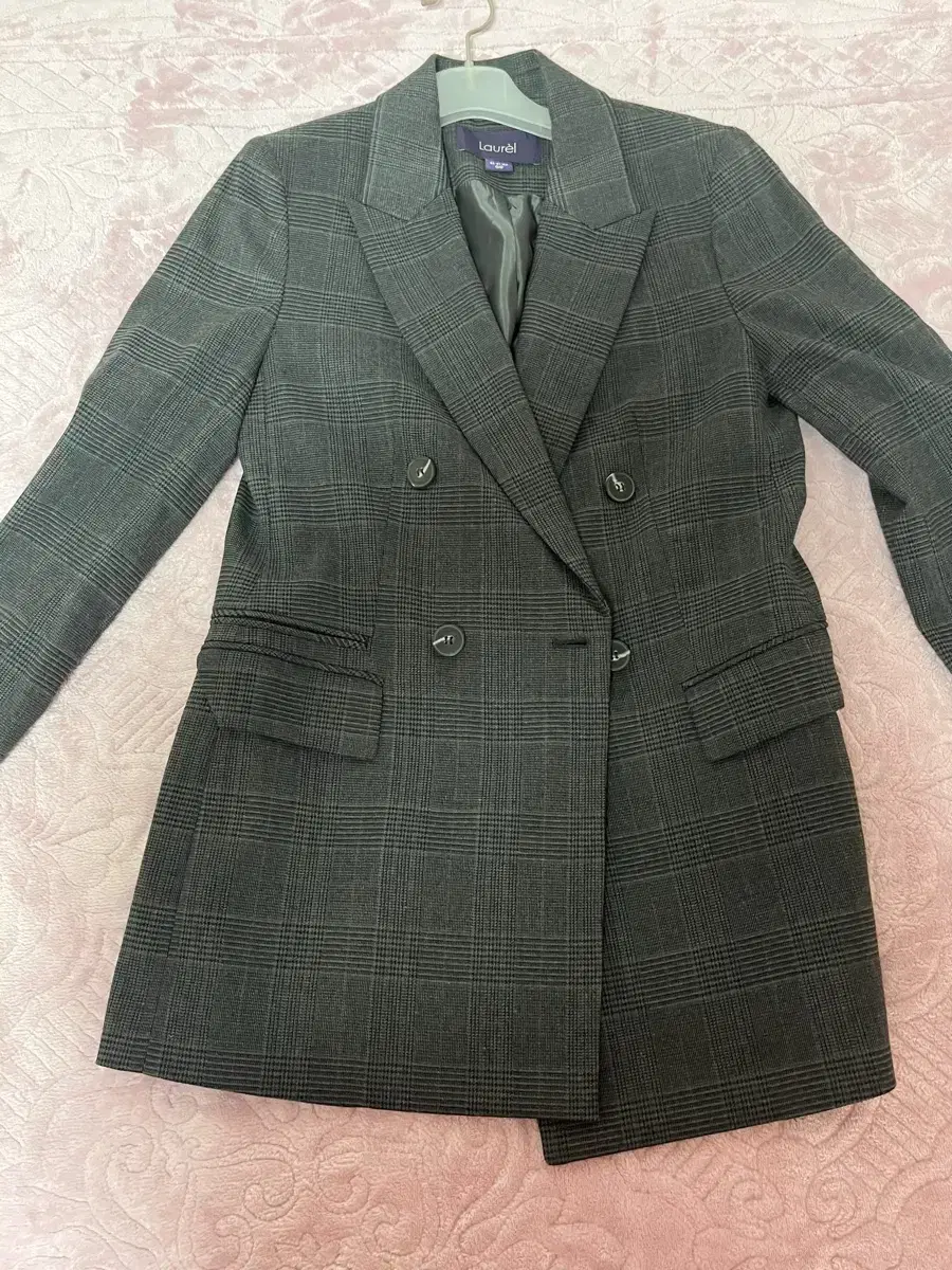 55 라우렐 체크 자켓 봄 가을 코트 정장 오피스룩