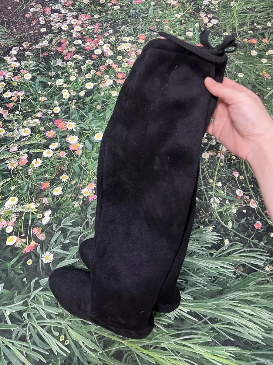 스웨이드 니삭스 롱부츠 블랙 240