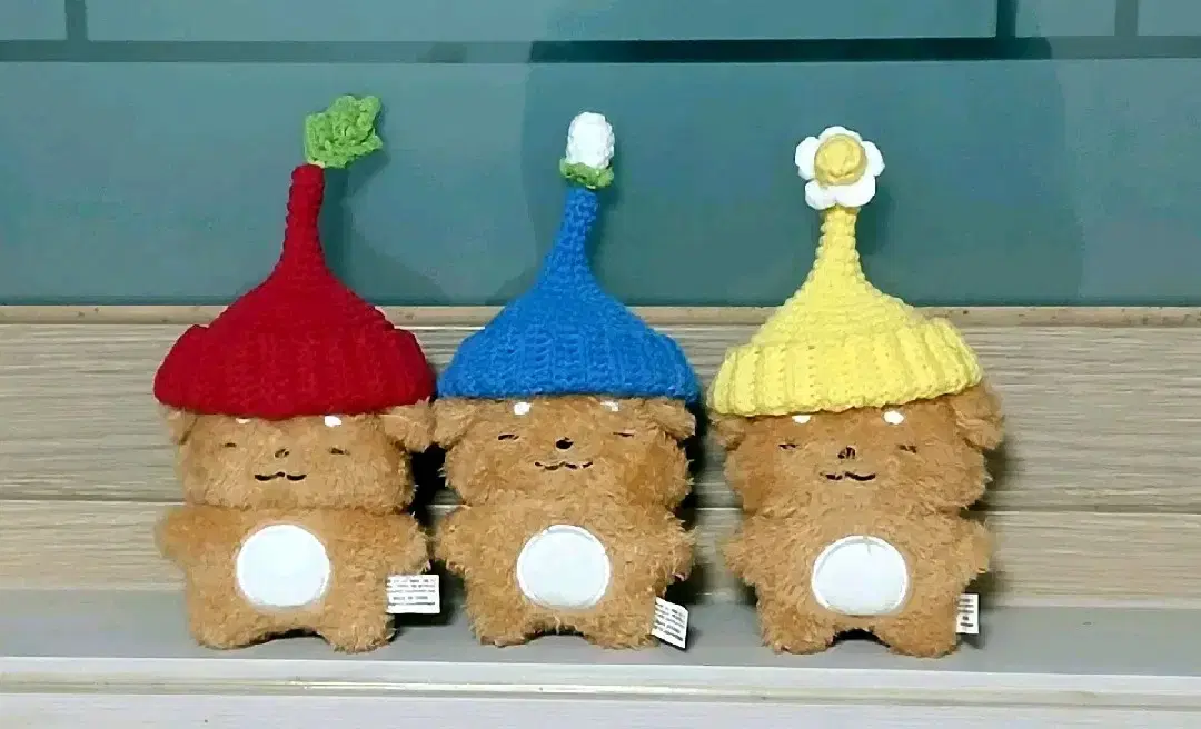(할인)10cm 인형 뜨개옷 피크민비니 모자 잠뜰 인키 플레이브 므메미무