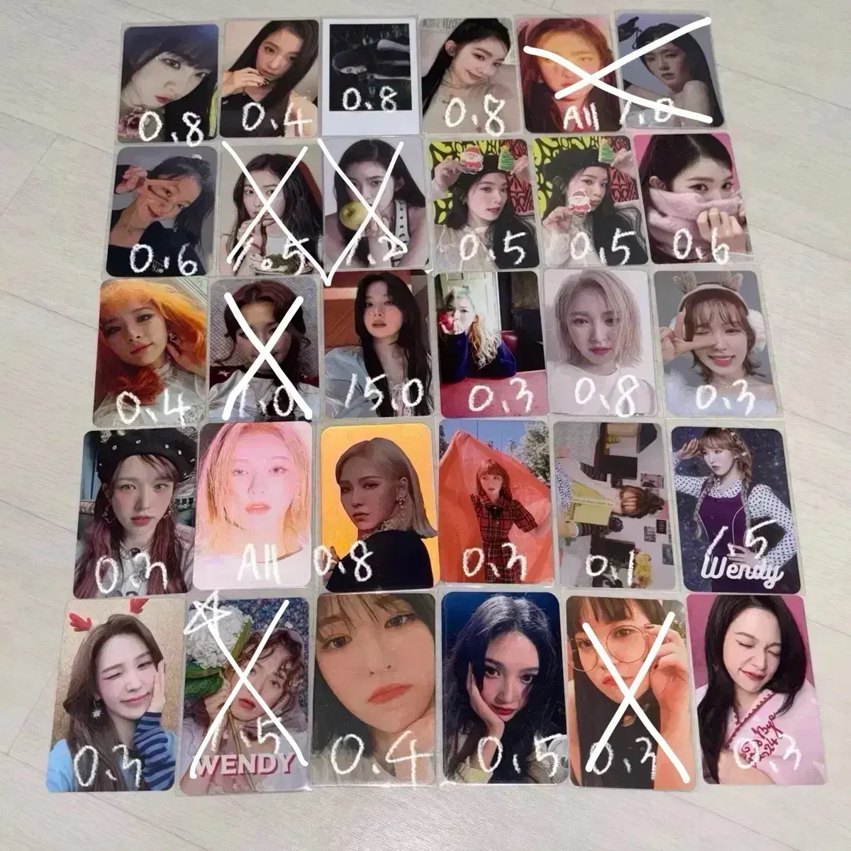레드벨벳 아이린슬기웬디조이예리포카양도 전시회핑크크리스마스트레카싸이코