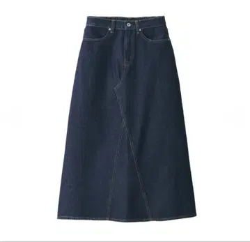새상품 무인양품 나무 열매로 만든 카폭 혼방 데님 A라인 스커트
