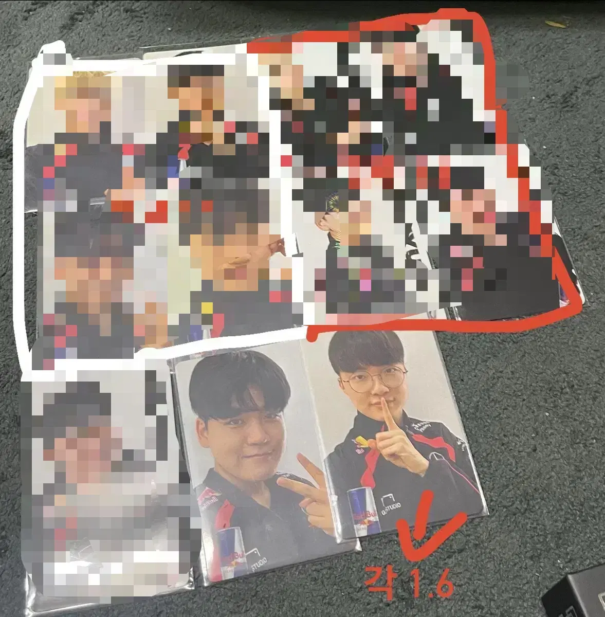 티원 오너 페이커 구마유시 케리아 레드불포카 판매합니다
