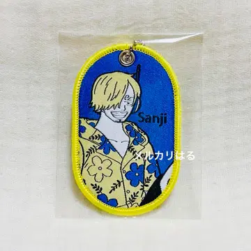 원피스 상디 에그헤드 편 트레이딩 직물 와펜 키링