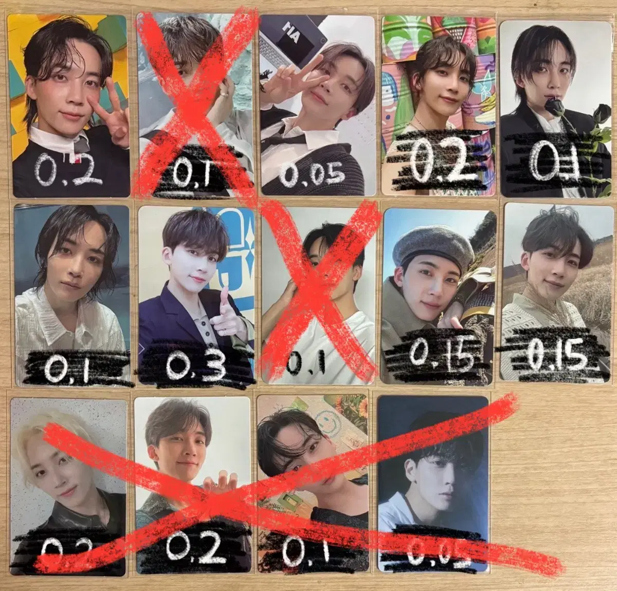 세븐틴 ㅅㅂㅌ 정한 민규 포토카드