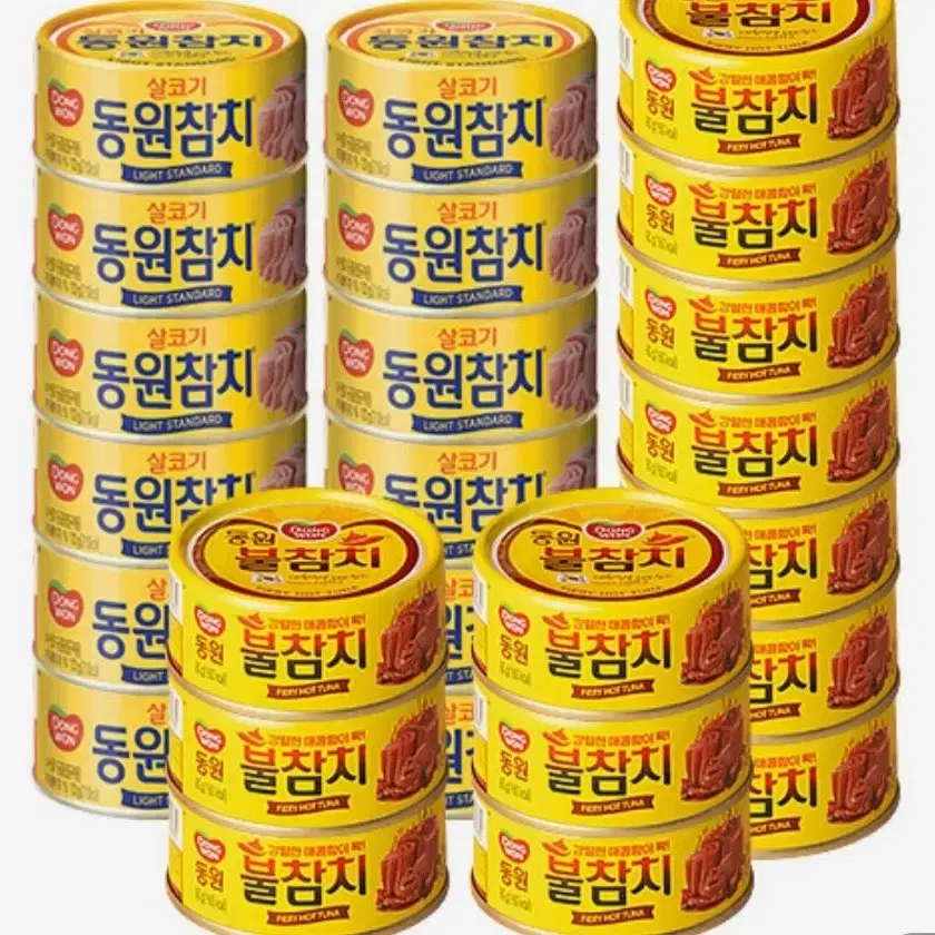 동원참치 혼합 25캔  라이트스탠다드100Gx12캔+불참치90Gx13캔