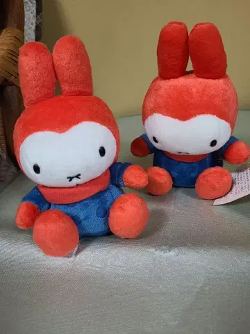 미피 봉제 인형 빨간색 2개 세트