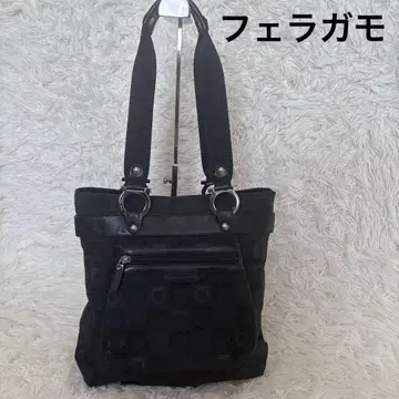 살바토레 페라카모로 로고 블랙 숄더백