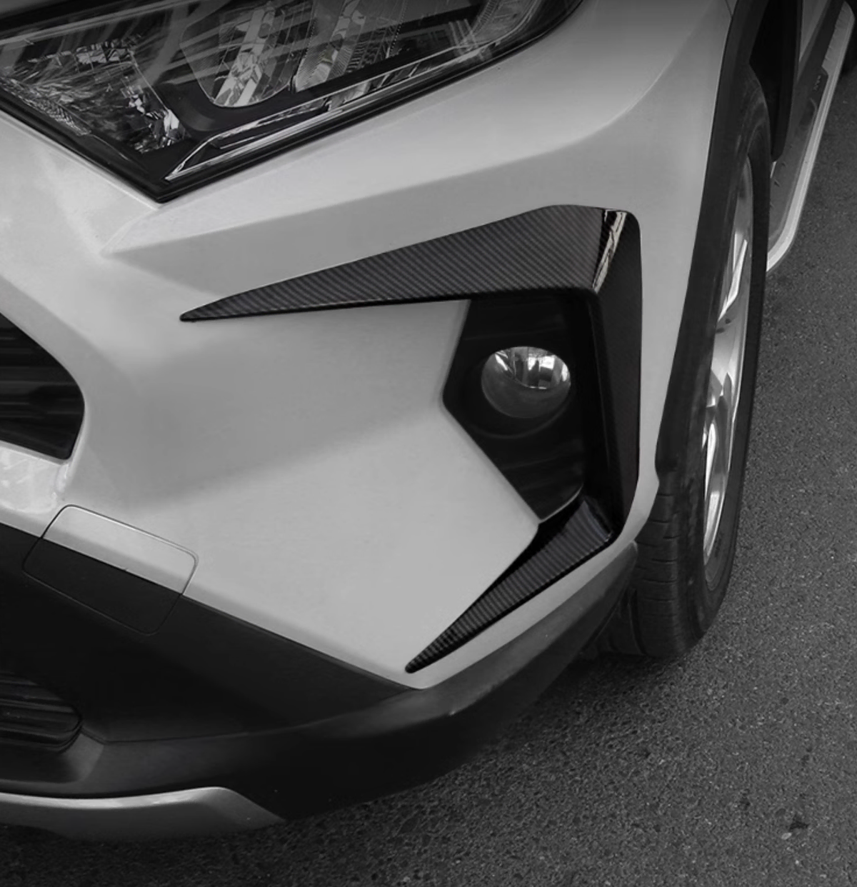 Toyota Rav4 5th generation bumper/fog light carbon pattern garnish