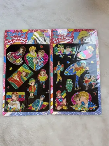 쇼와 레트로 마멀레이드 보이 반짝이 씰 세이카 노트 레트로 당시 물건
