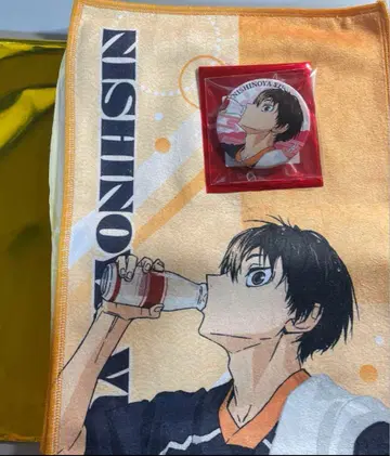 극락탕 하이큐 니시노야 유우 머플러 타월 캔배치 세트 라쿠스파