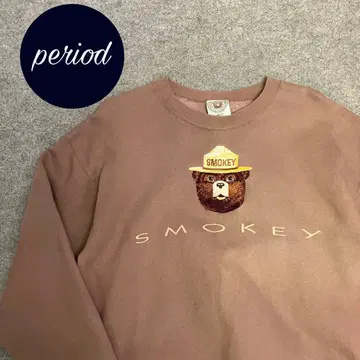 P1419 SMOKEY BEAR 00s 자수 맨투맨 레어 아메카지