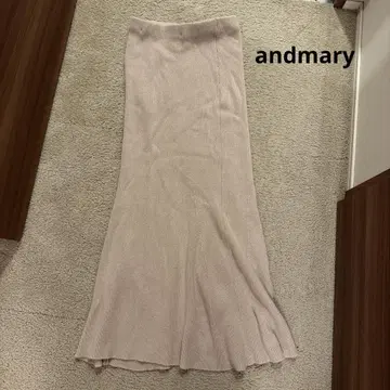 andmary 마리 니트 스커트 블랙 마리아
