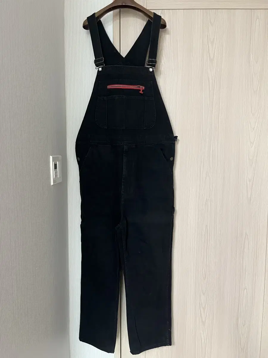피스마이너스원 오버롤 데님 블랙