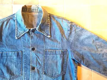 40s Vintage USN Navy 데님 커버올 36 S 대전