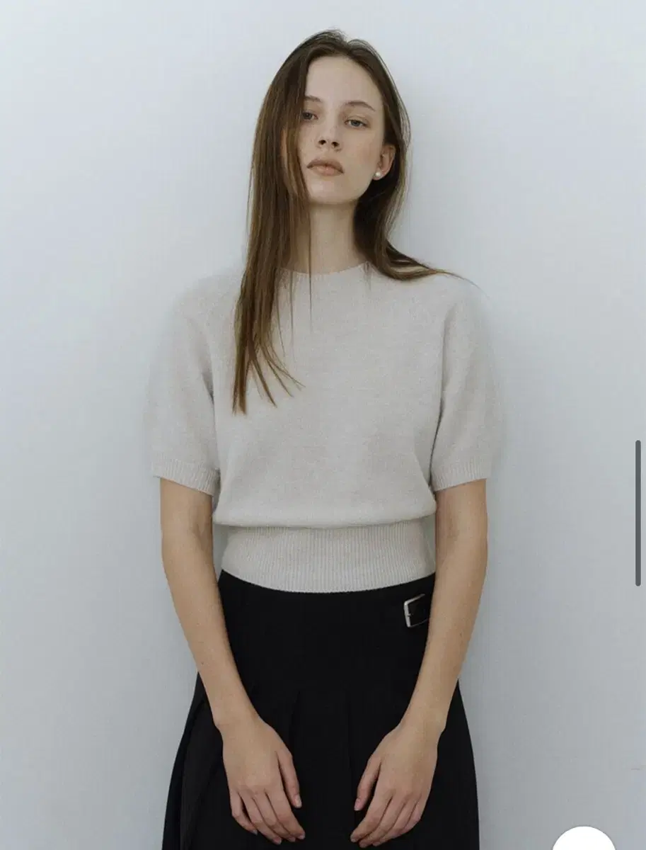 [Not worn] O'er mong puff sleeve knitted p/o