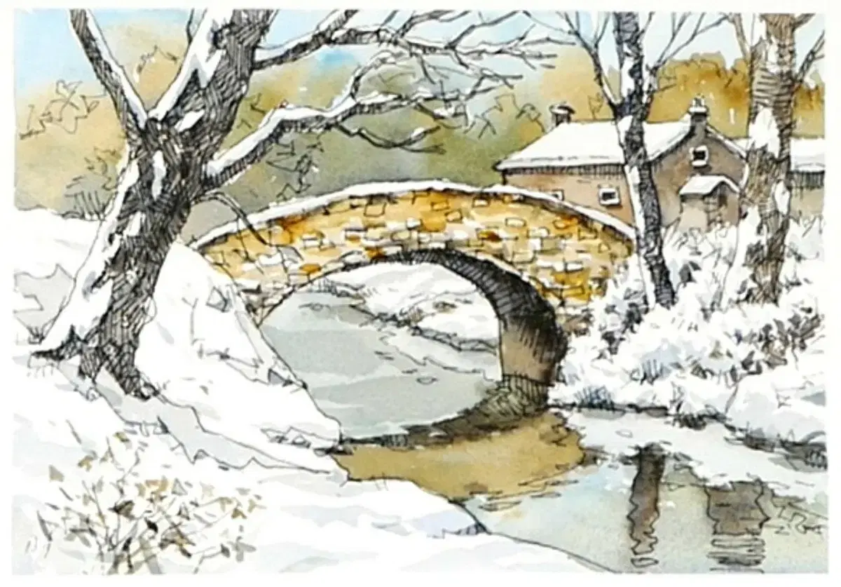 직접그린 수채화그림 주문