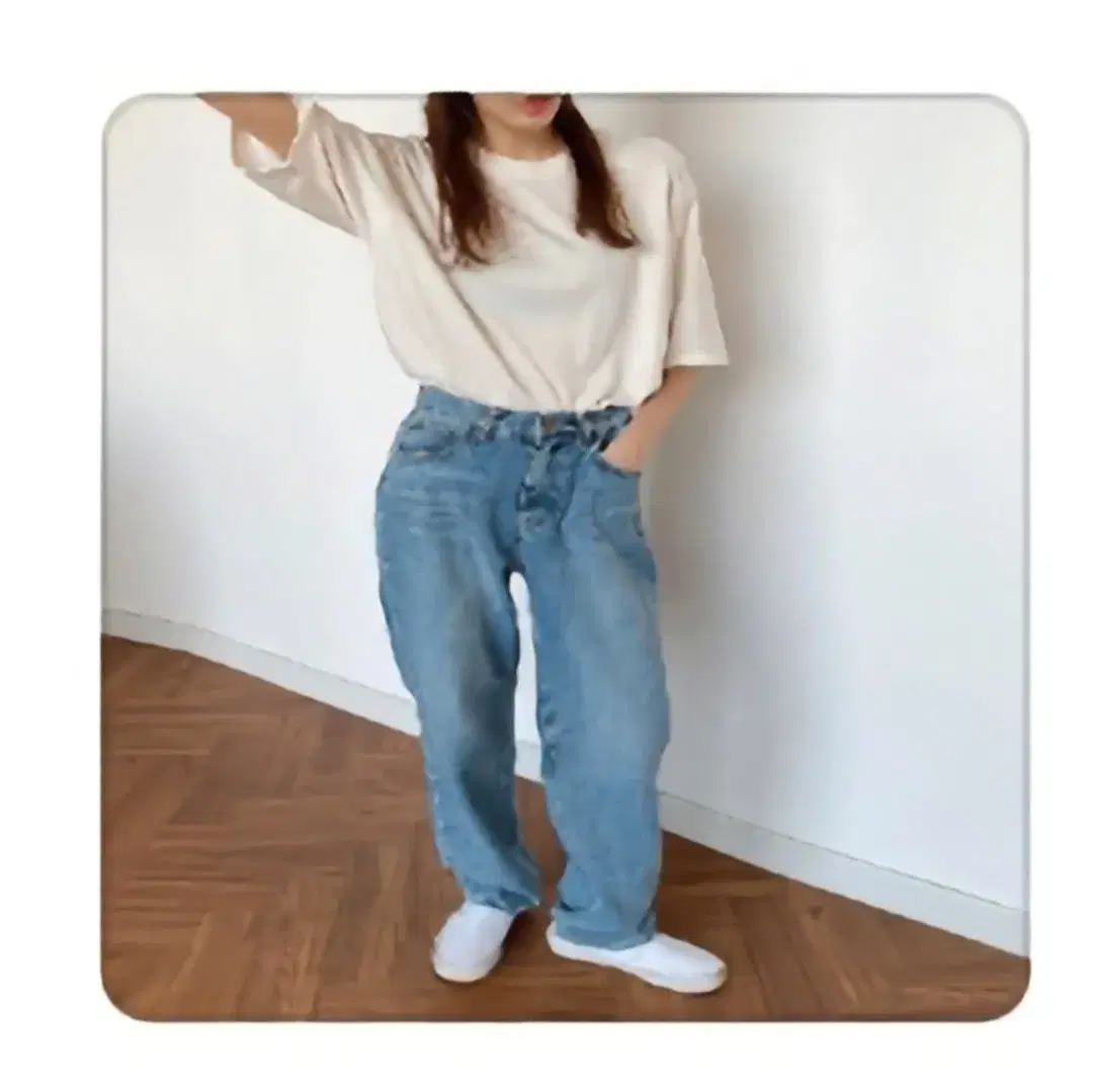 쓰리컷 연청바지 데님 팬츠 M