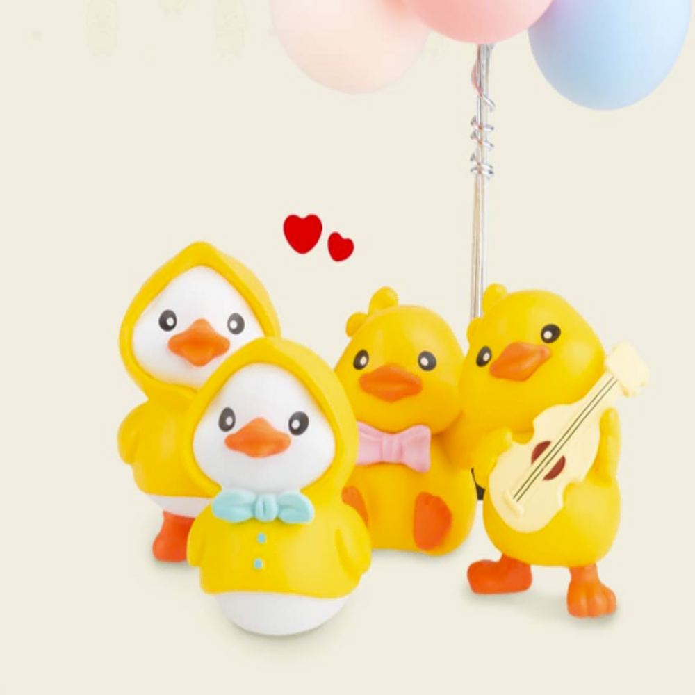 다팔래용 미니 오리 피규어 4종