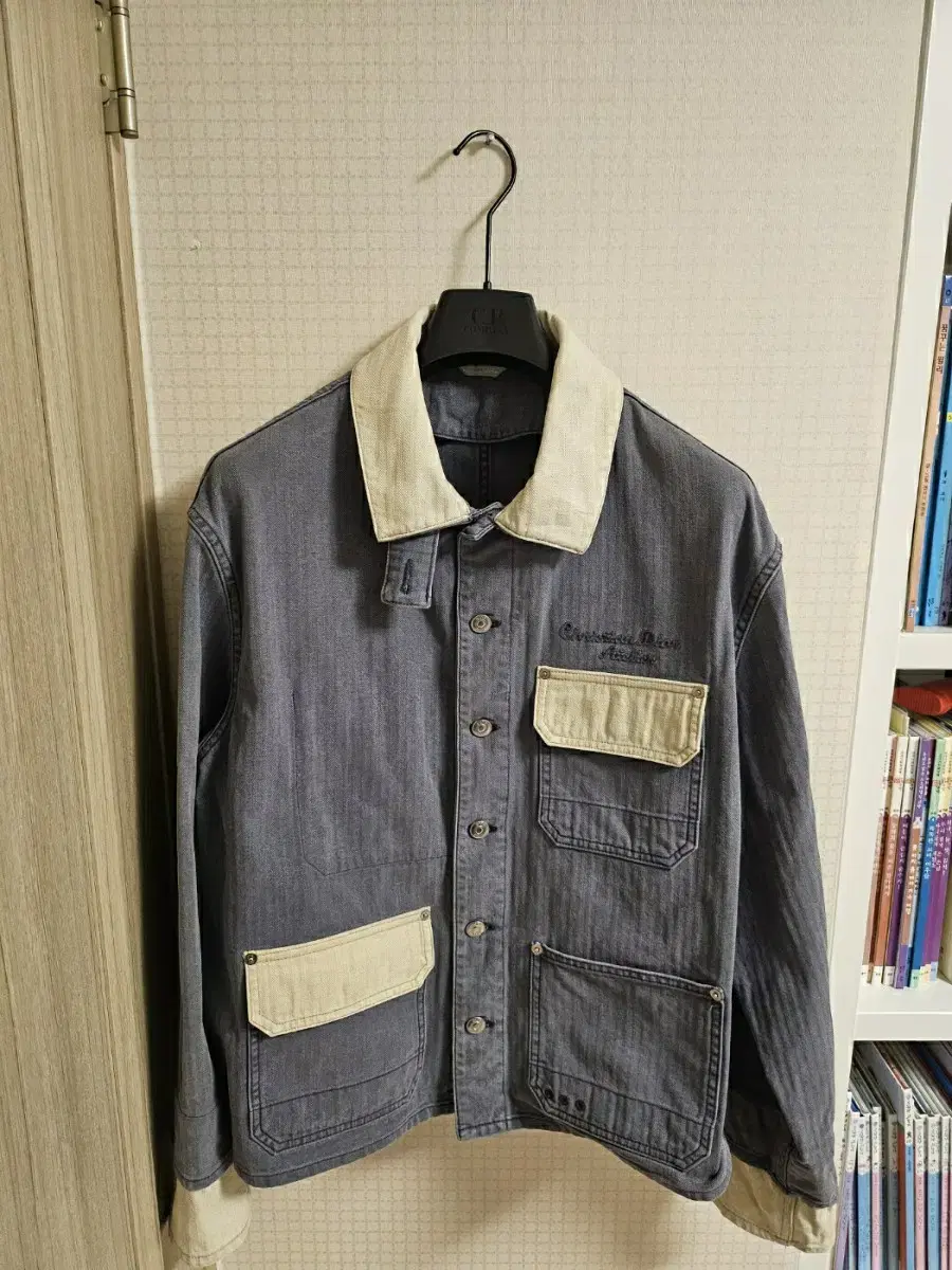 디올 캔버스 블루종 자켓 50