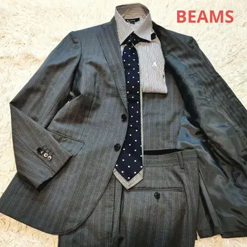 빔즈 빔즈 셋업 수트 울 그레이 스트라이프 M 상당