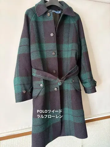 폴로 랄프로렌 2024 겨울 상품 울 100% 체스터 코트 폴로 트위드