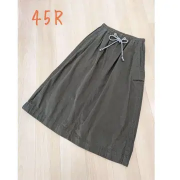 45R/45rpm 비치 스커트 일본제 카키