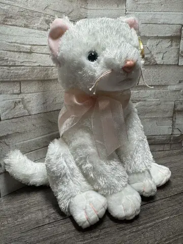 ty Beanie Babies 봉제 인형 화이트 고양이 버디즈