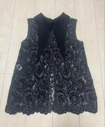 드레스 레이브 레이스 슬리브리스 튜닉