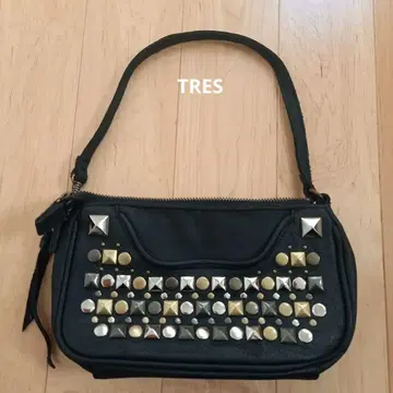 TRES 스터드 가죽 미니 핸드백