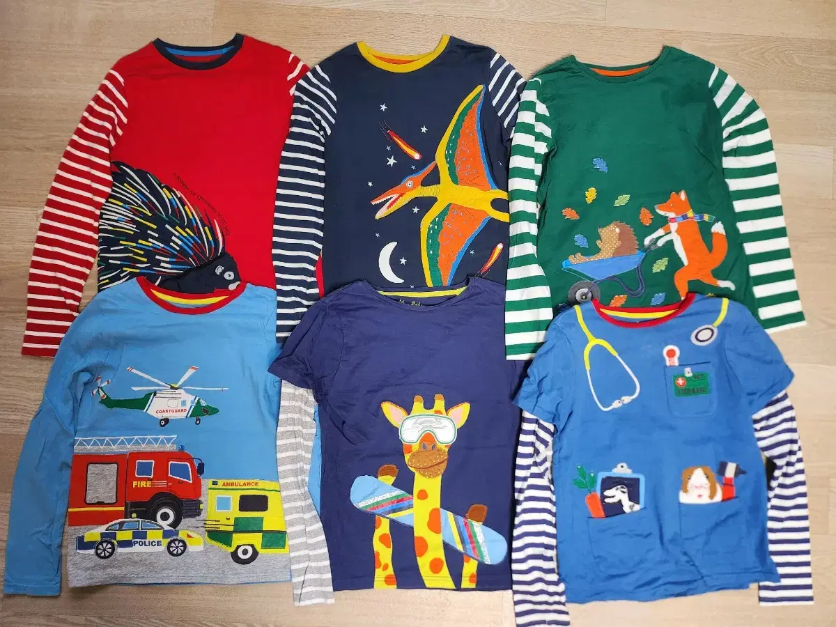 Boys' long-sleeved T-shirts 6 bulk, 11/12 years old 150