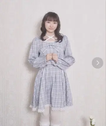 허니시나몬 허니시나몬 깜짝 놀랄 체크 무늬 원피스