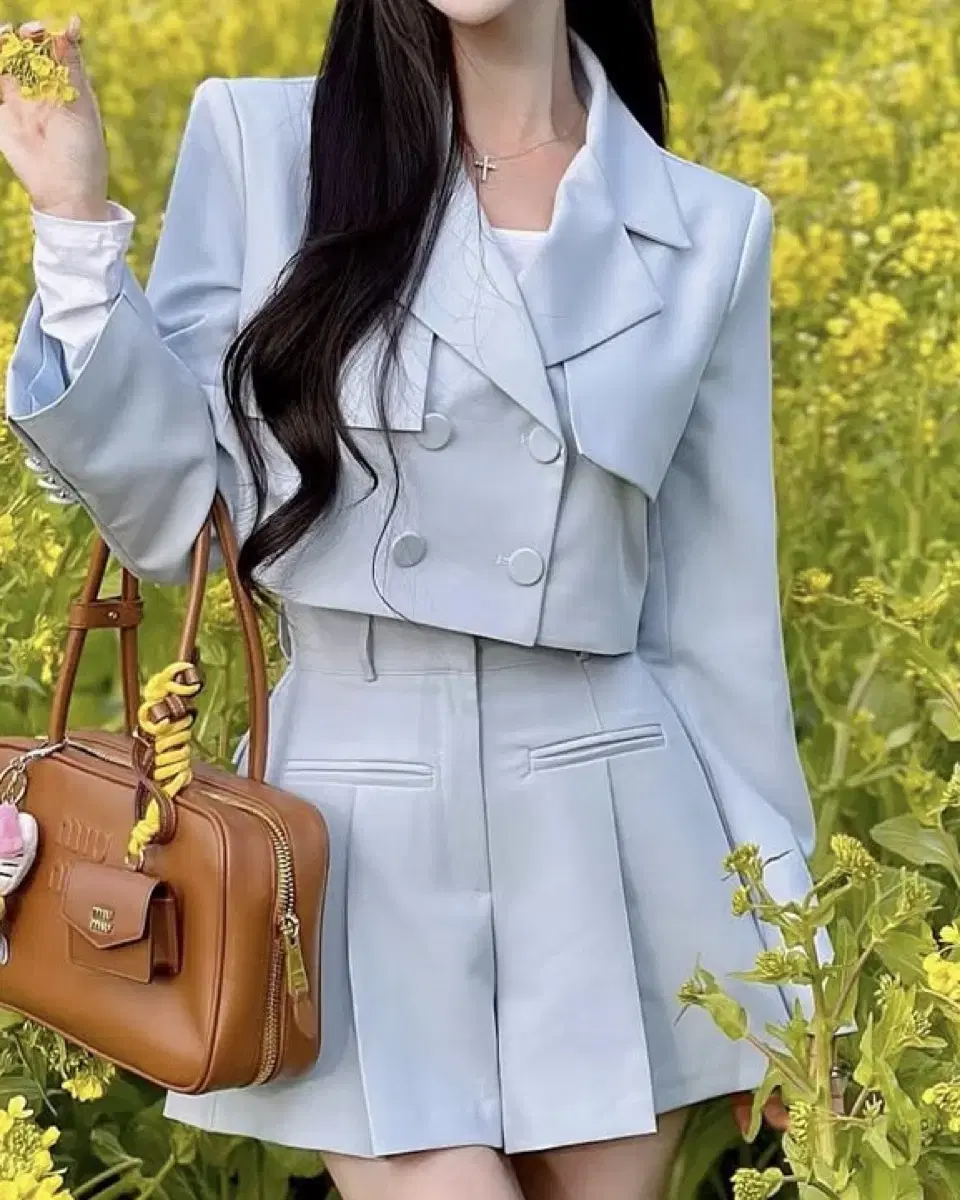 메이윤 트렌치자켓 숏펜츠 셋업