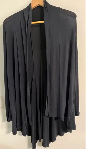 요지 야마모토 블랙 오픈 프론트 가디건